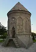 Döner Kümbet, a 13th-century Seljuk tomb, notable for its octagonal shape and intricate stone carvings.