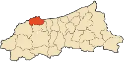 Location of Jijel in the Jijel Province