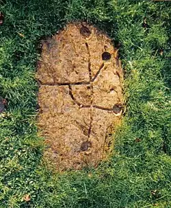Petroglyph at Dalgarven Mill, Ayrshire, Scotland.