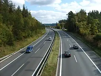 The D1 motorway in the Czech Republic near Studený (km 75)