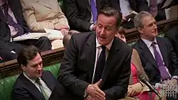 Cameron at Prime Minister's Questions in 2012