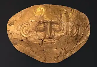 Mask from a Mycenaean Grave Circle.