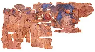 Fragment of a Manichaean textile display "MIK III 6278"