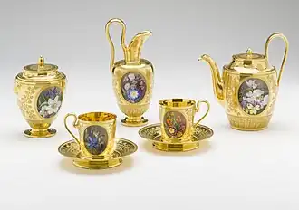 Tea service, decorated by Georgius J. Van Os, Sèvres, 1812.