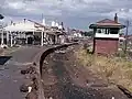 The original Larne station during demolition in 1974.