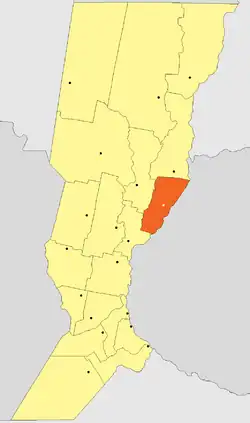 Location of Garay Department within Santa Fe Province