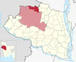 Location of Dhamoirhat Upazila