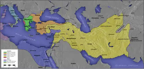 This map depicts the kingdoms of the Diadochi c. 301 BC
