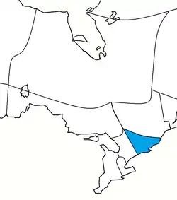 The boundaries of the diocese within the Ecclesiastical Province of Ontario.