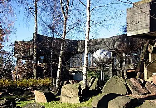 Dipoli student building, Espoo (1961–1966), Reima Pietilä and Raili Pietilä.
