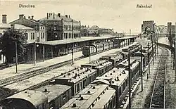 Tczew (Dirschau) station around 1900