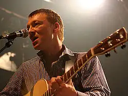 Singer Jochen Distelmeyer performing with Blumfeld in 2007