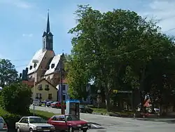 The square with Church of Saint Giles