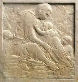 Donatello, low relief in marble, 1420s