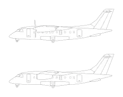 Profile drawing of the Dornier 328 and 328JET