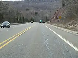 Downhill headed northbound by Marquette Mountain