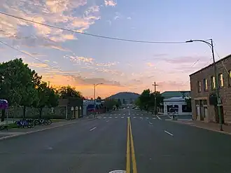 View of Pilot Butte from downtown, 2022