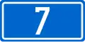 Croatian D7 road shield