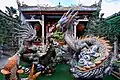Dragon fountain at the back of the Cantonese Assembly Hall (Quảng Triệu). Hội An Ancient Town pagodas