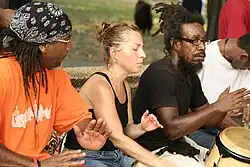 People playing drums