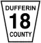 Dufferin County (Ontario) Road 18 sign