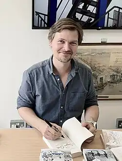 Barrett at a book-signing in 2022