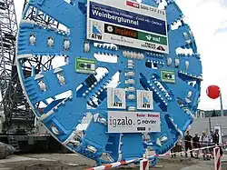 The tunnel boring machine used to bore the tunnel