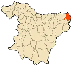 Location of Aghbalou within Bouïra Province