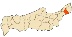 Location of Chaiba within Tipaza Province