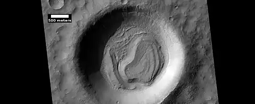 Unnamed crater, 36° S