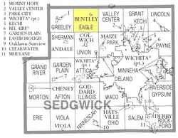Location within Sedgwick County