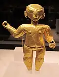 Standing figure; 1st century BCE-1st century CE; emossed gold; height: 22.9 cm (9 in.); Metropolitan Museum of Art