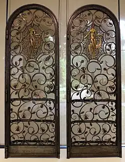 Elevator doors, now in the Calouste Gulbenkian Museum, Lisbon, Portugal, by Edgar Brandt, 1926
