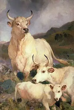 Wild Cattle of Chillingham by Edwin Landseer, 1867