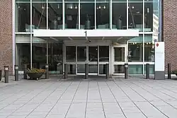 Closeup of the entrance to Einar Gerhardsens plass 1