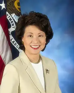 Elaine Chao Secretary of Labor (announced January 11, 2001)[55]