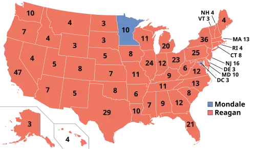 Results for the 1984 United States presidential election