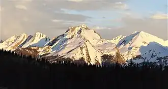 Graystone Peak to the right