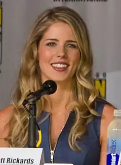 Actress Emily Bett Rickards, who portrays Felicity Smoak, attending San Diego Comic-Con in 2013