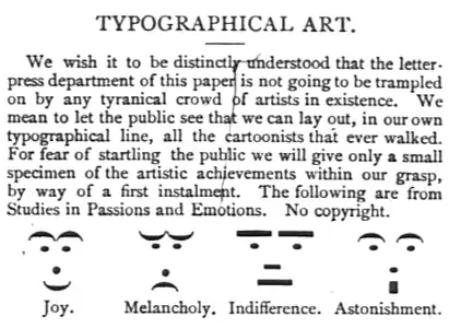 Emoticons, March 30, 1881