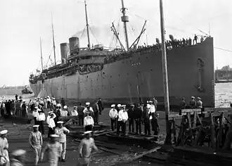 SS Russija docked at Katajanokka, Helsinki between 1914 and 1917