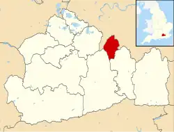 Epsom and Ewell shown within Surrey