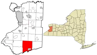 Location in Erie County and the state of New York.