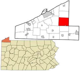 Location in Erie County and the U.S. state of Pennsylvania