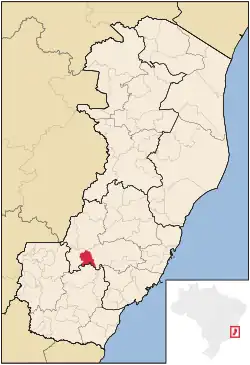 Location in Espírito Santo state