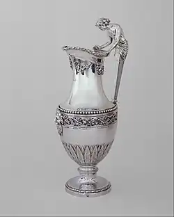 French Neoclassical ewer; 1784–1785; height: 32.9 cm; Metropolitan Museum of Art