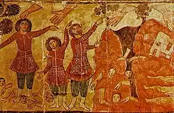 Ezekiel in the Valley of Dry Bones cycle Dura Europos synagogue