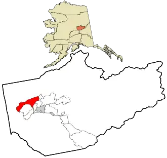 Location within Fairbanks North Star Borough and the state of Alaska