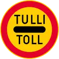 Passing without stopping prohibited (customs control)