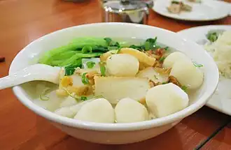 Hakka fish ball rice noodle soup